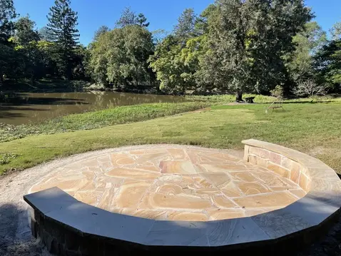 Pond Fire Pit Area